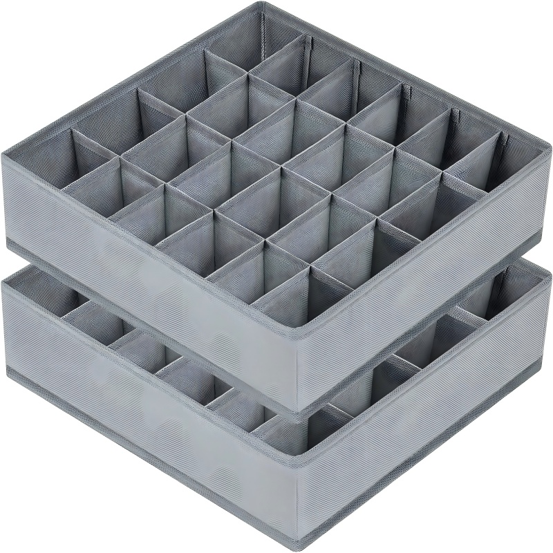 24 Grid Foldable Storage Organ - مراجعة Sock Organizer Tray وسعره