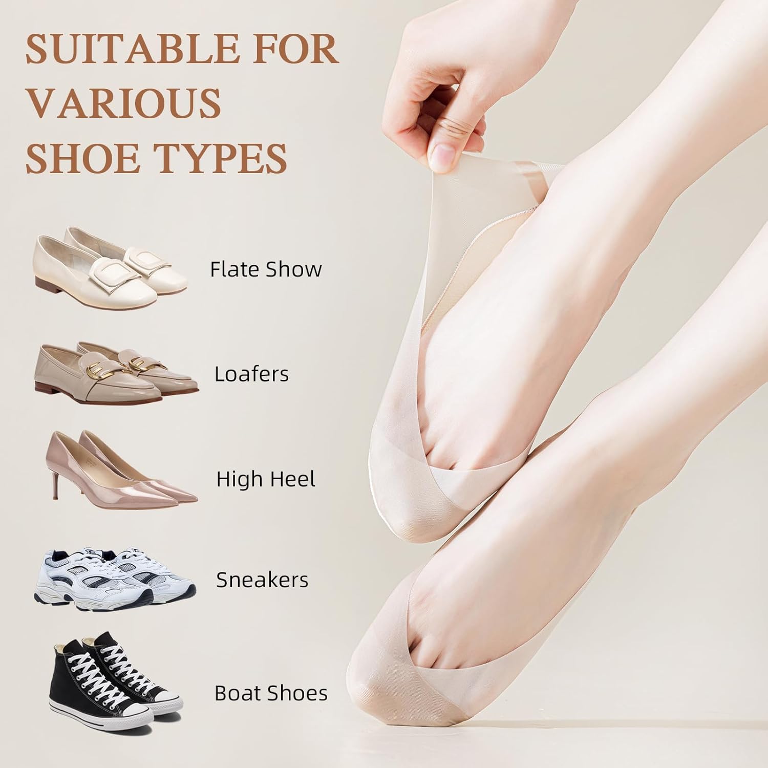 Caudblor 6 Pack Thin No Show S - مراجعة Invisibility Sock Loafer وسعره