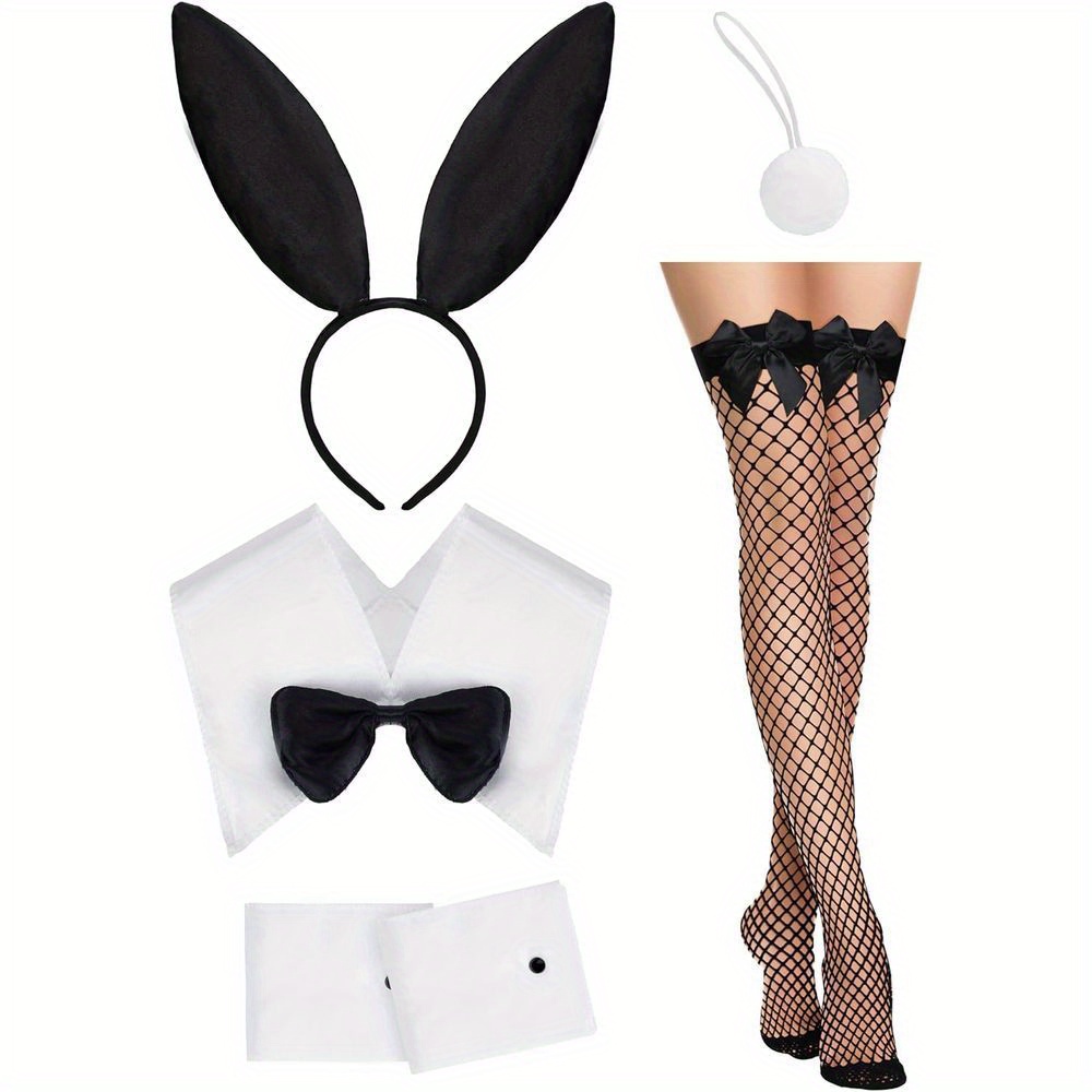 WomenCostume Set Black Bunny E - مراجعة Fishnet Stocking Women وسعره