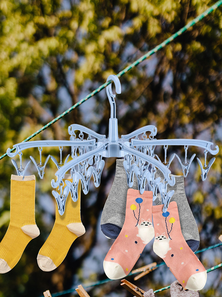 24 Clips Folding Clothes Dryer - مراجعة Sock Organizer Tray وسعره