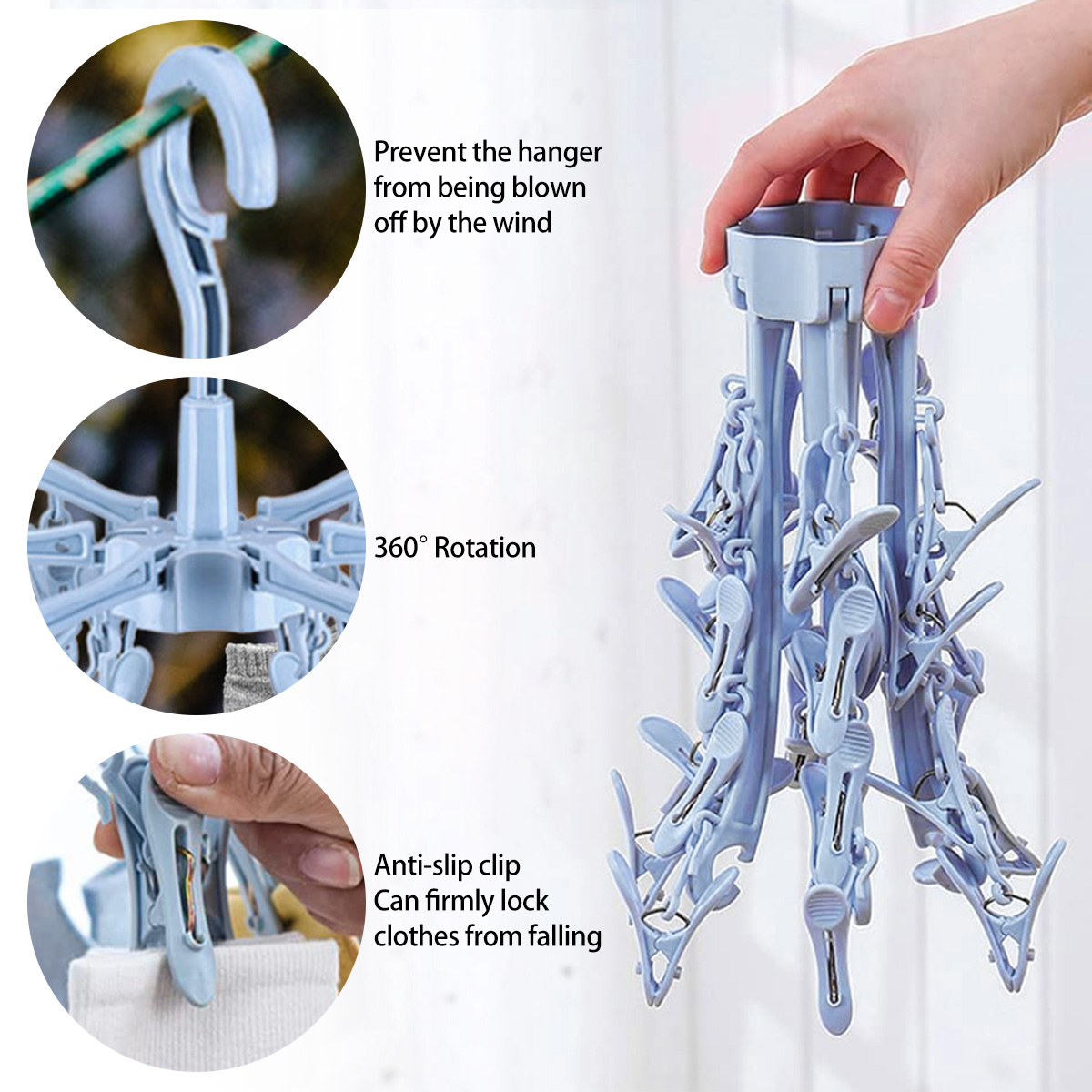 24 Clips Folding Clothes Dryer - مراجعة Sock Organizer Tray وسعره