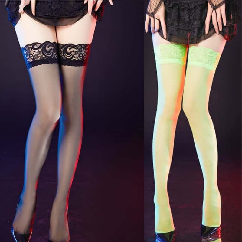 Thigh High Stripe Lace Stockin - مراجعة Thigh High Sock Stay Up وسعره