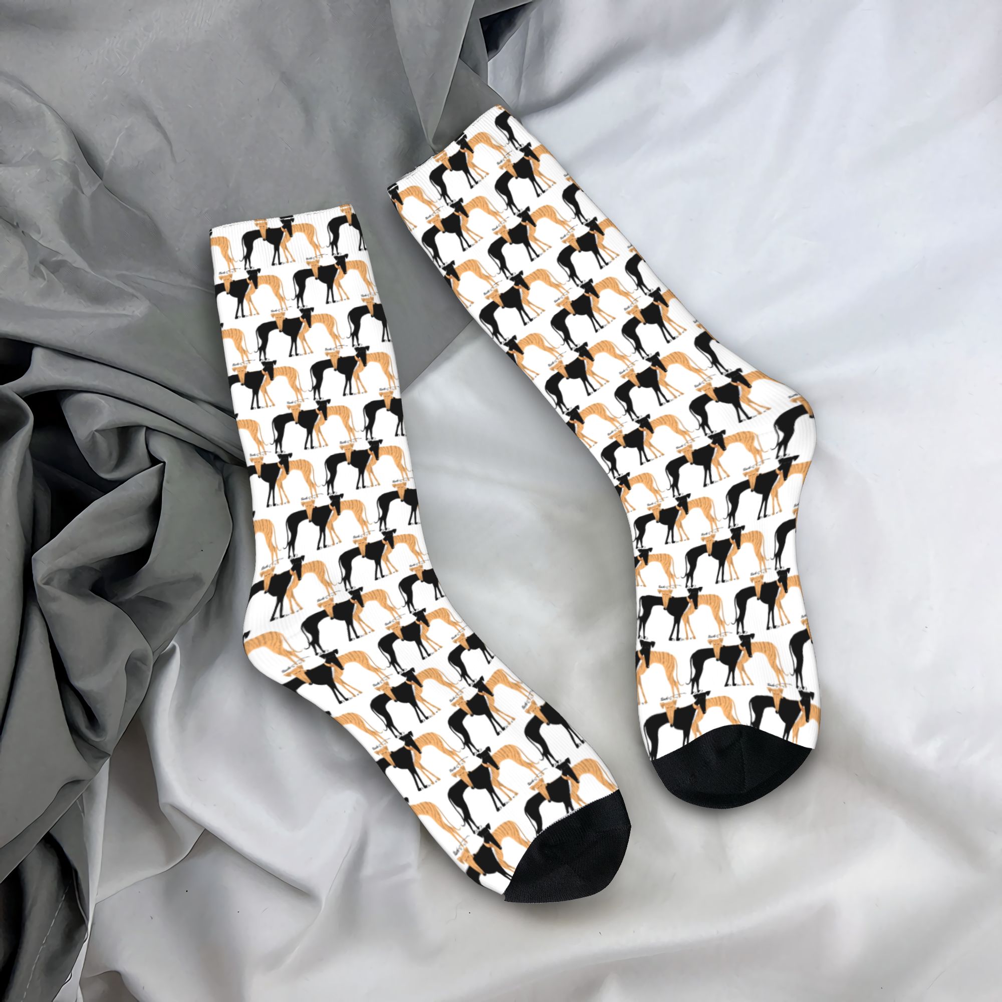 Custom Cute Mens Greyhound Dog - مراجعة Dress Sock Men وسعره