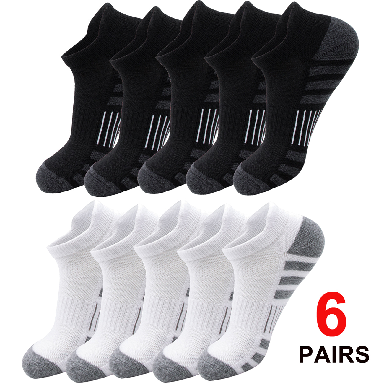 6/24 Pairs Cushioned Breathabl - مراجعة Athletic Sock Cushion وسعره