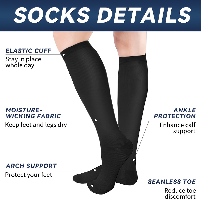 6 Pairs Mid-Calf Compression S - مراجعة Wool Hiking Sock وسعره