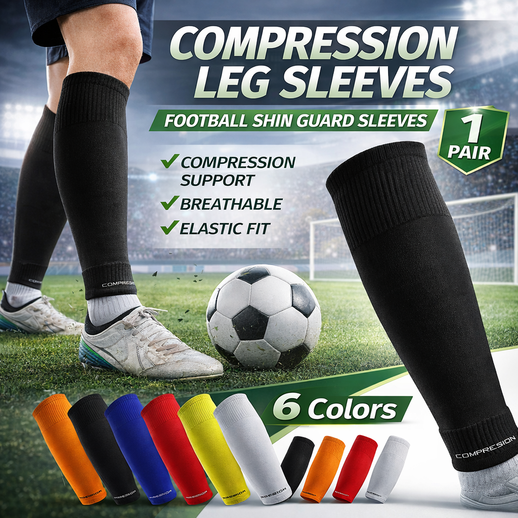 1 Pair Soccer Leg Sleeves Comp - مراجعة Compression Sleeve Calf وسعره