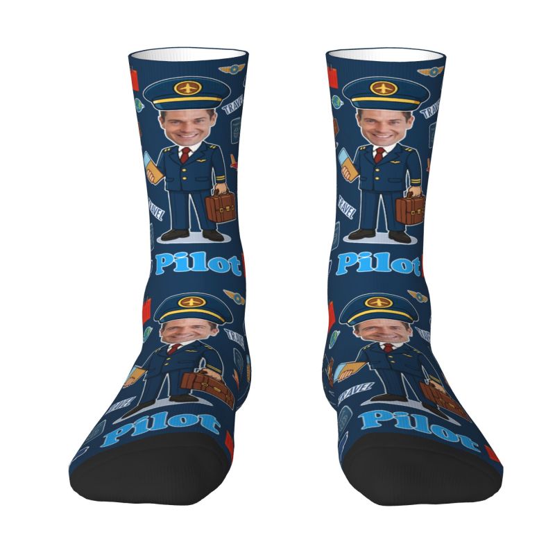 Novelty Men's Funny Pilot Cust - مراجعة Dress Sock Men وسعره