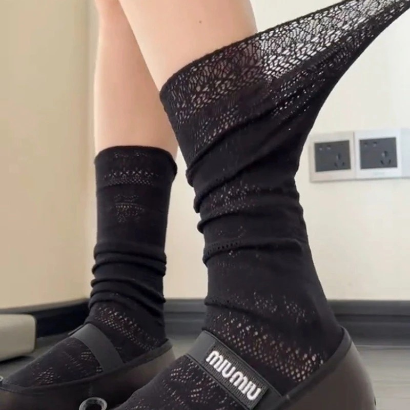 1/4 Pairs Women Lace Trimmed K - مراجعة Knee High Sock Women وسعره