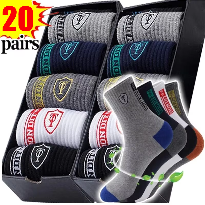 Men's 20-Pack Premium Thermal  - مراجعة Cotton Crew Sock Pack وسعره