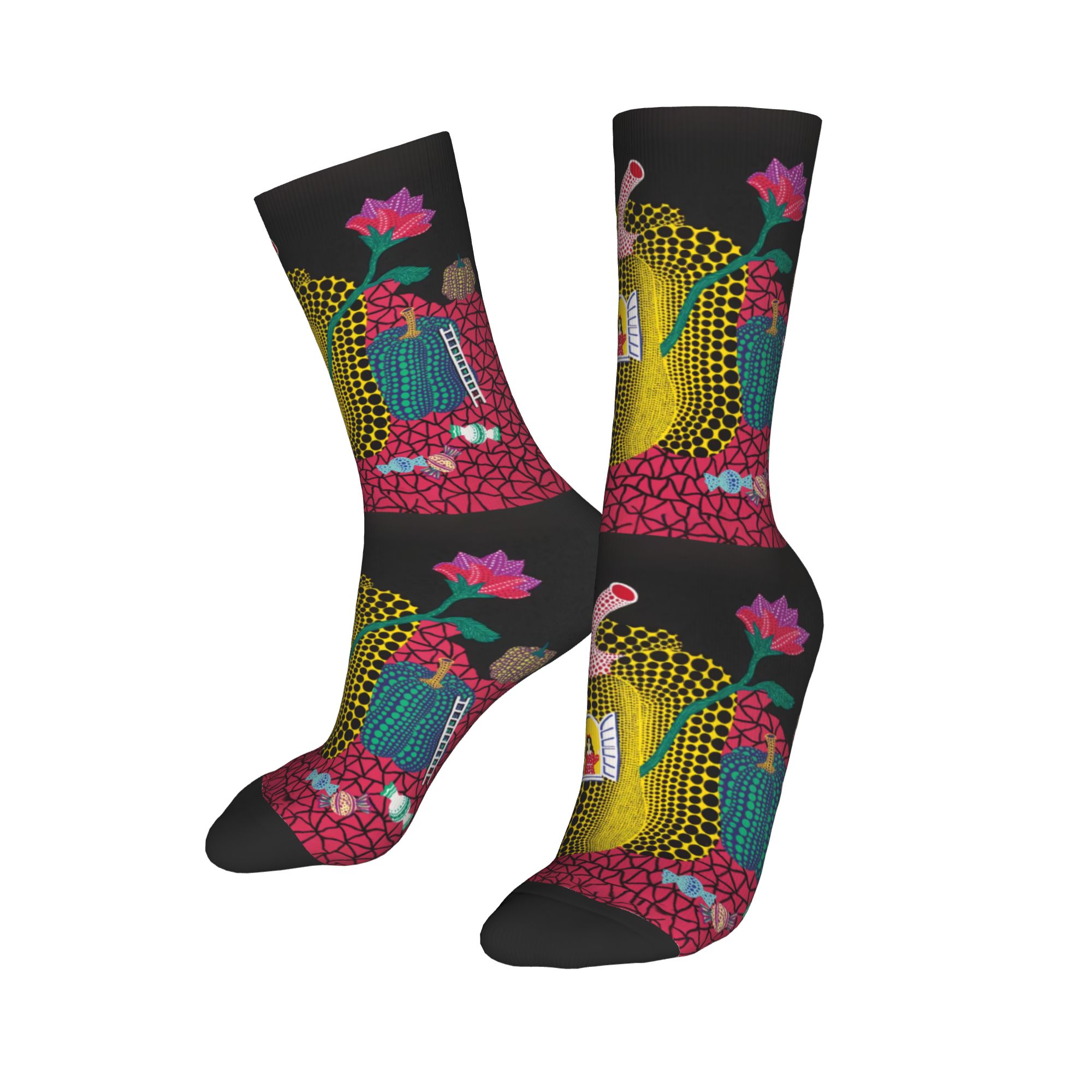 Custom Yayoi Kusama Abstract P - مراجعة Dress Sock Men وسعره