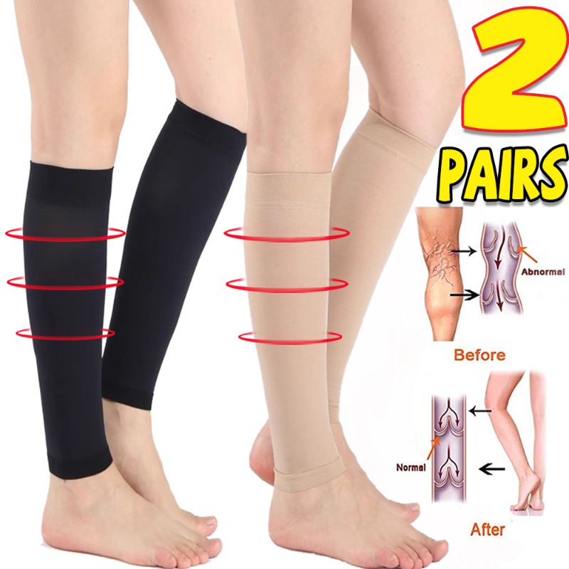 1/2Pairs Varicose Vein Medical - مراجعة Compression Sleeve Calf وسعره