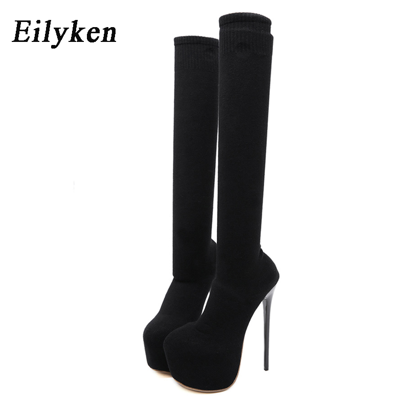 Eilyken Fashion Platform Stret - مراجعة Knee High Sock Women وسعره