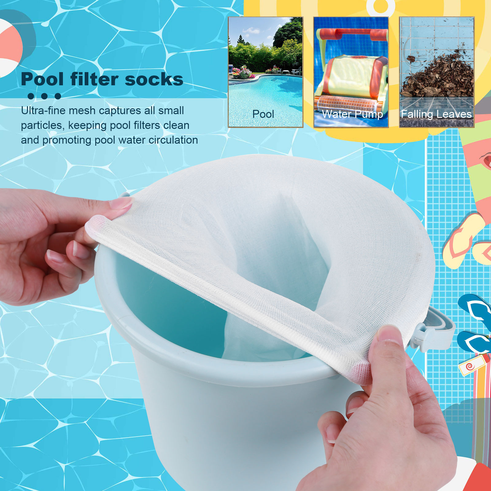 100-5PCS Pool Skimmer Socks El - مراجعة Sock Organizer Tray وسعره