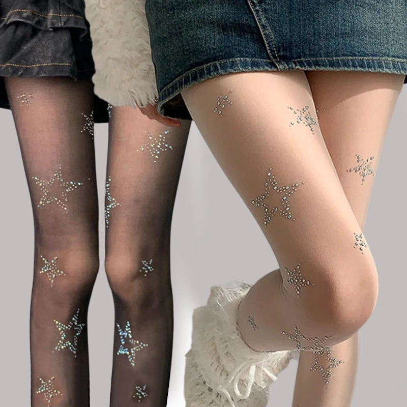 Y2k Star Diamond Rhinestone Fi - مراجعة Fishnet Stocking Women وسعره
