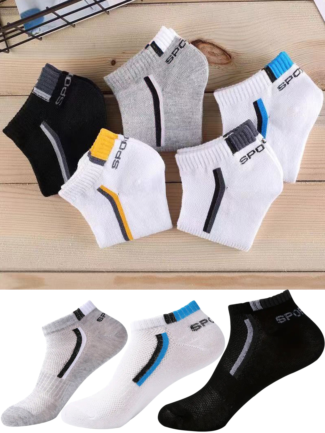 5/10/40Pair Men's Anti-Slip An - مراجعة Ankle Sock Low Cut وسعره