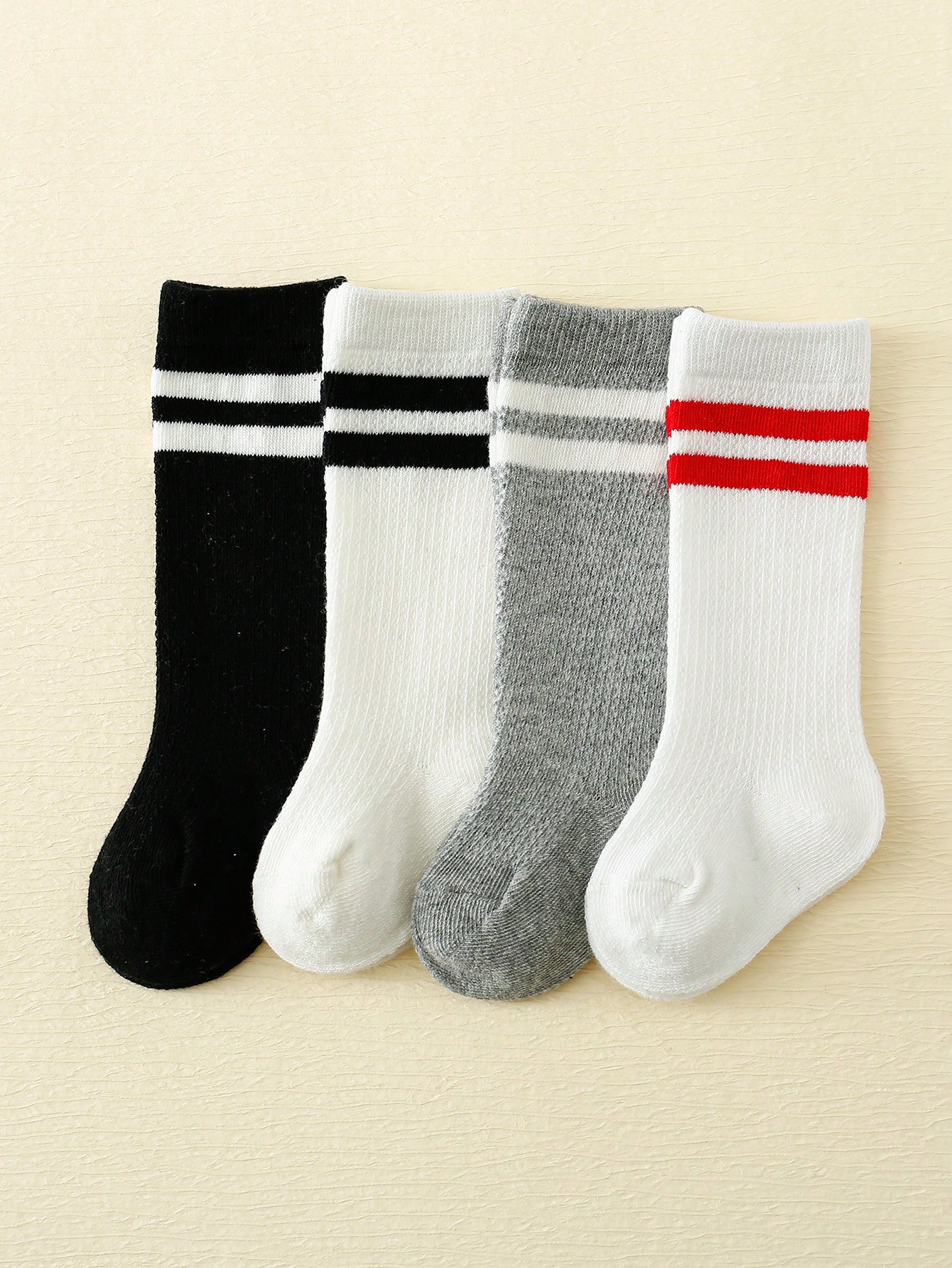 4-Pack Baby Toddler Striped Cr - مراجعة Cotton Crew Sock Pack وسعره