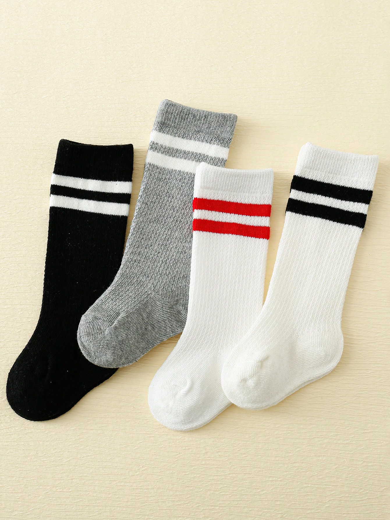 4-Pack Baby Toddler Striped Cr - مراجعة Cotton Crew Sock Pack وسعره