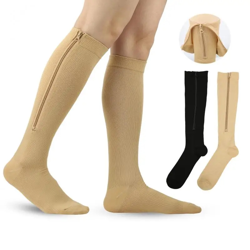 1 Pair Medical Zipper Compress - مراجعة Compression Sock Medical وسعره