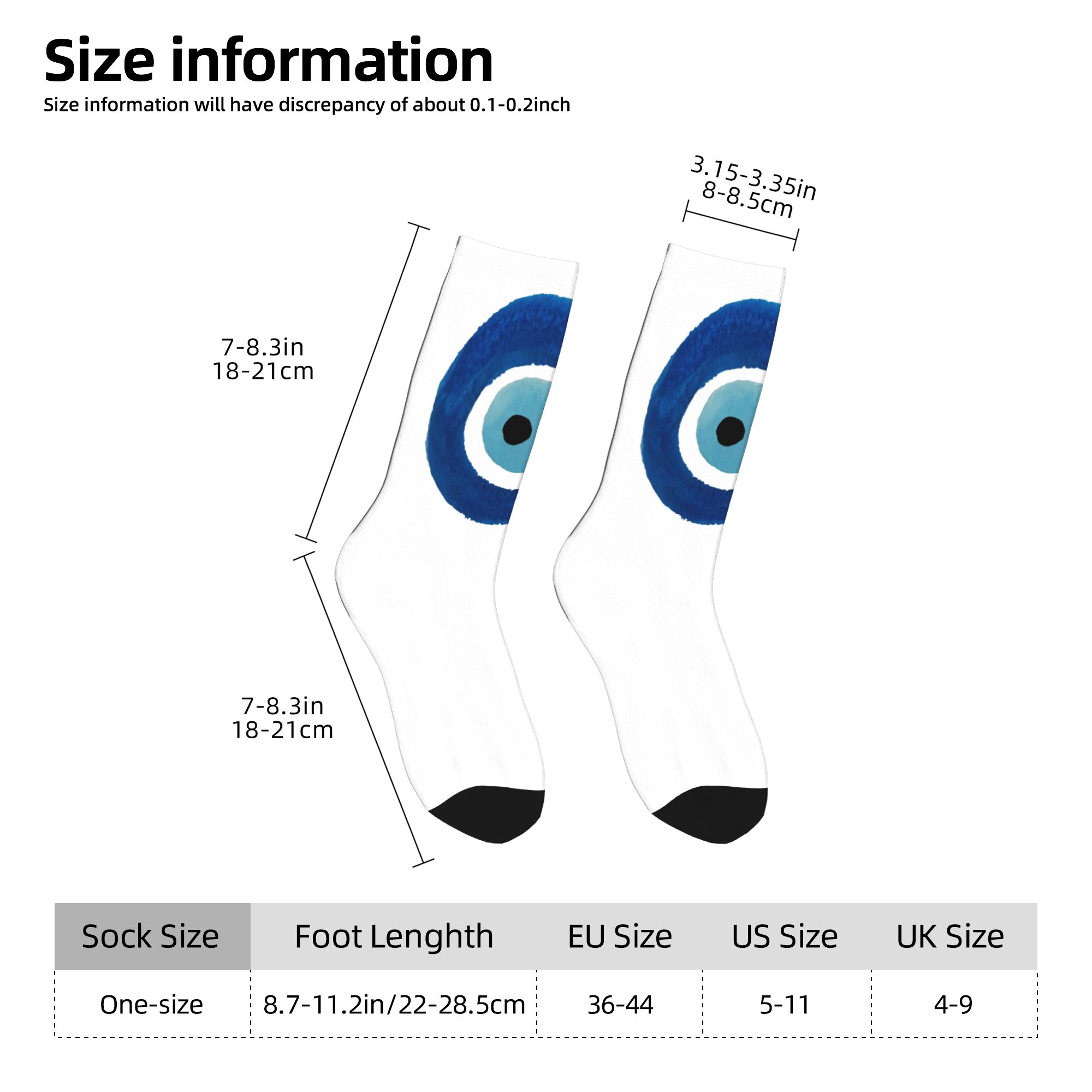 Custom Watercolor Evil Eye Naz - مراجعة Dress Sock Men وسعره