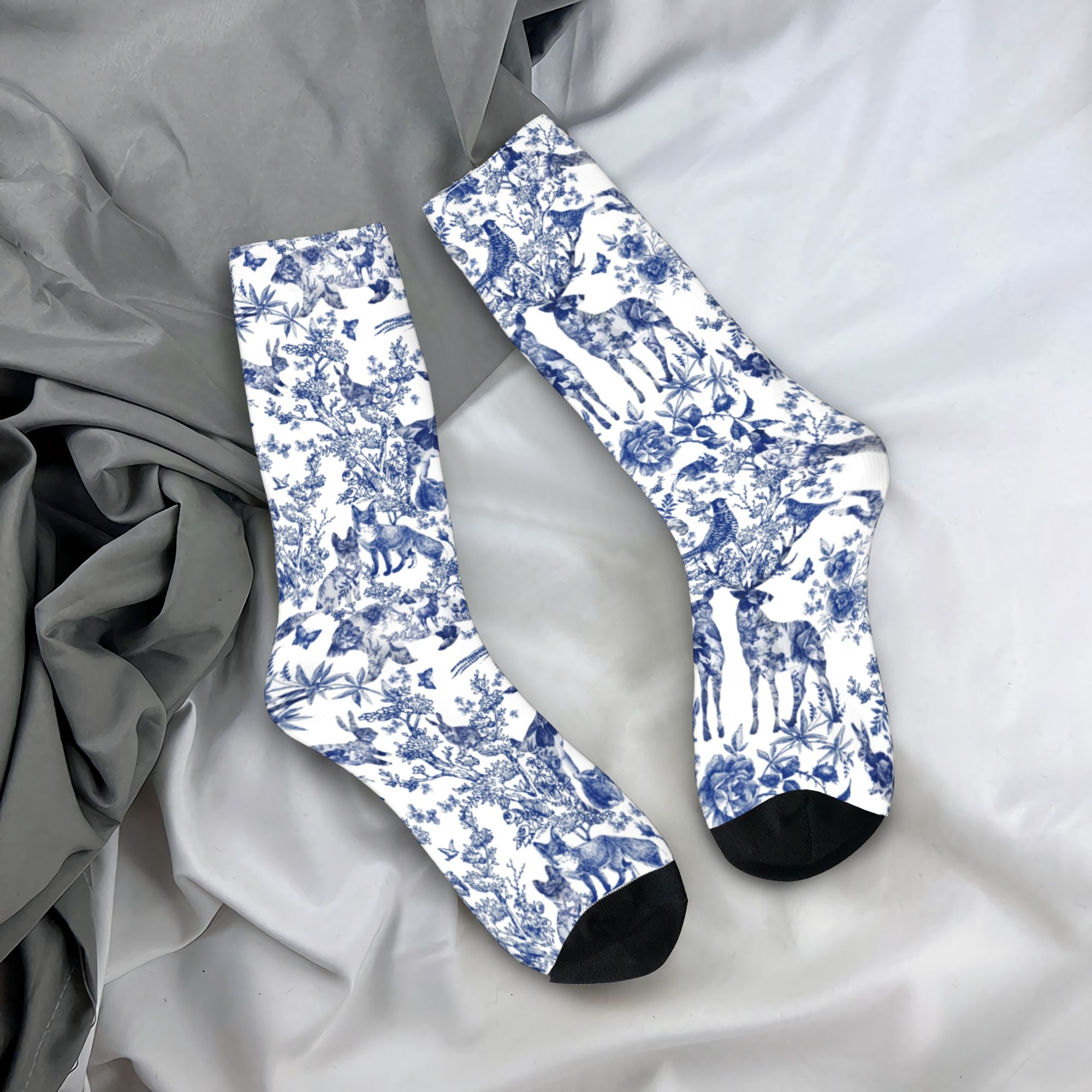 Custom Vintage French Toile De - مراجعة Dress Sock Men وسعره
