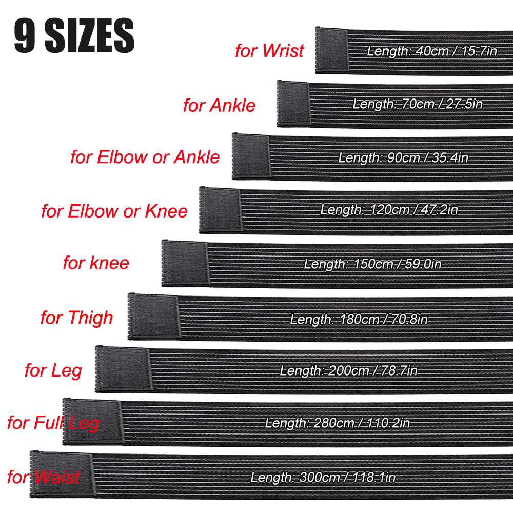 1PCS 40-300cm Compression Band - مراجعة Compression Sleeve Calf وسعره