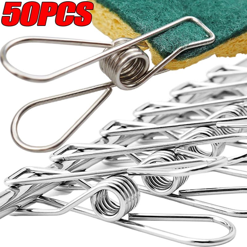 10/50PCS Stainless Steel Clips - مراجعة Sock Organizer Tray وسعره