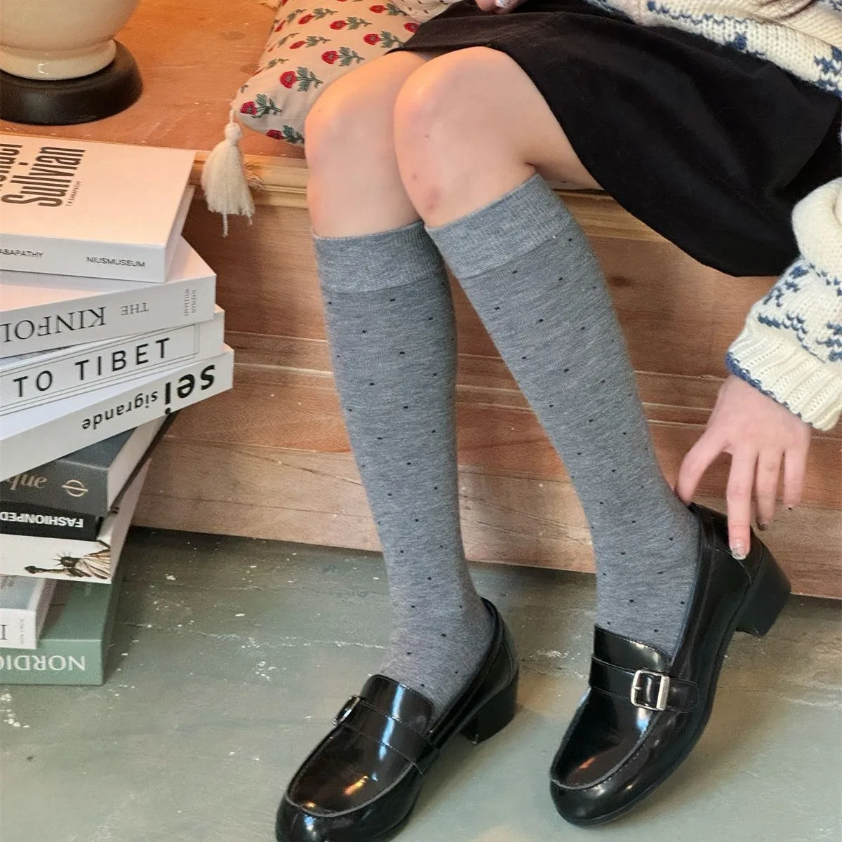 SP&CITY Winter Sweet Polka Dot - مراجعة Silk Sock Bamboo وسعره
