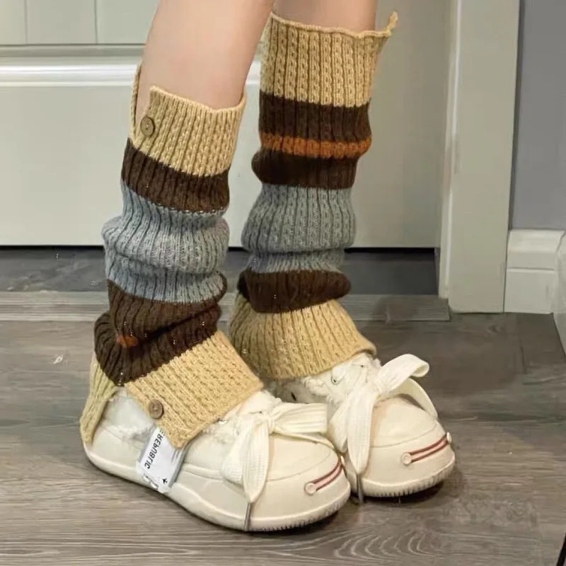 New ​Y2K Knitted Leg Warmers V - مراجعة Boot Sock Slouchy وسعره
