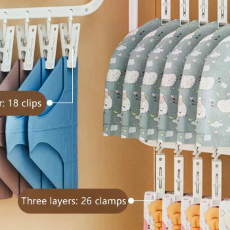 Multi-clip Sock Drying Rack Mu - مراجعة Sock Organizer Tray وسعره
