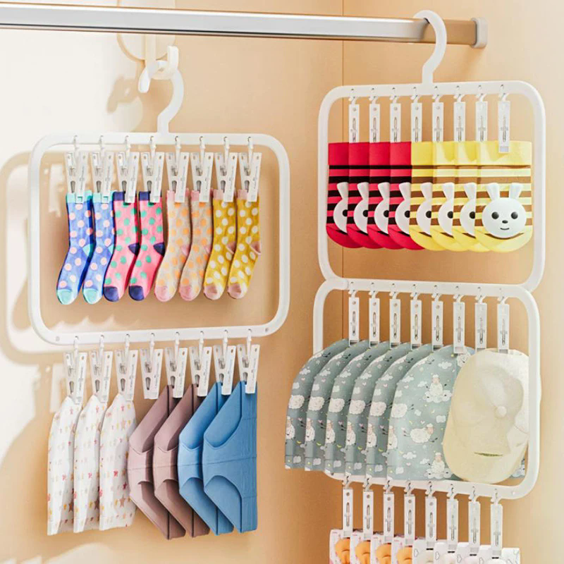 Multi-clip Sock Drying Rack Mu - مراجعة Sock Organizer Tray وسعره