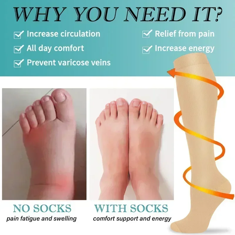 1 Pair Women's & Men's Compres - مراجعة Compression Sleeve Calf وسعره