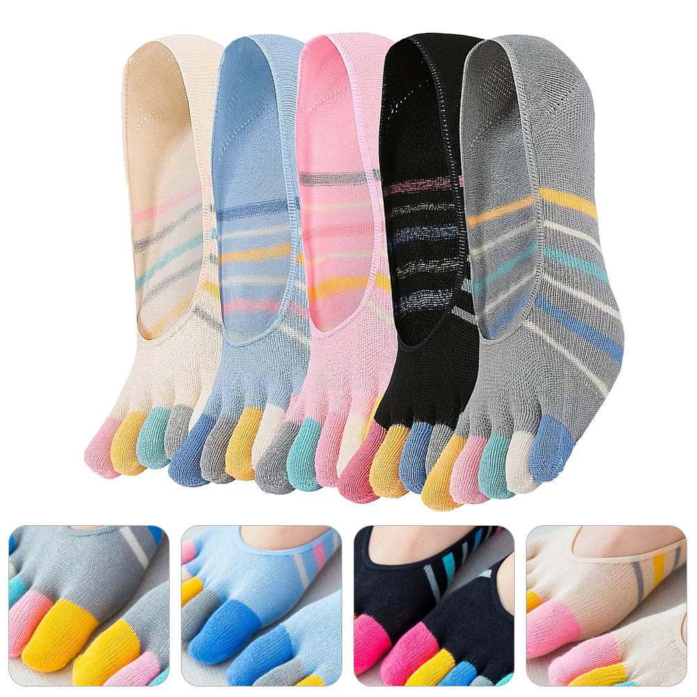 5Pairs Yoga Toe Socks Women In - مراجعة Invisibility Sock Loafer وسعره